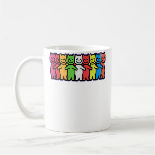 Wo Party Rainbow Cat Edm Festival Rave Coffee Mug