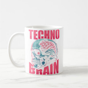 Wo Techno Skull Clubbing Hardtekk Raver Electro Te Coffee Mug