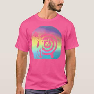 Wo Tie Dye Archery Player Sport Lover T-Shirt