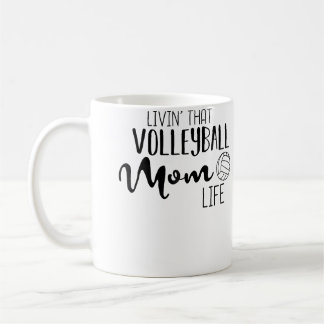 Wo Volleyball Mum Volleyball Cute Sports Mother Fa Coffee Mug