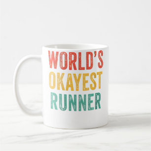Wo World'S Okayest Runner Funny Running Coffee Mug