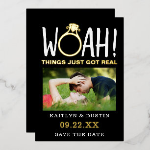 Woah Modern Photo Save The Date Real