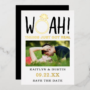 Woah Modern Photo Save The Date Real