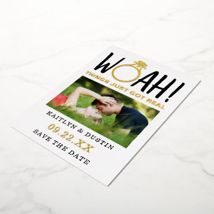 Woah Modern Photo Save The Date Real