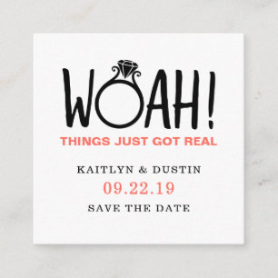 Woah Save The Date Enclosure Card