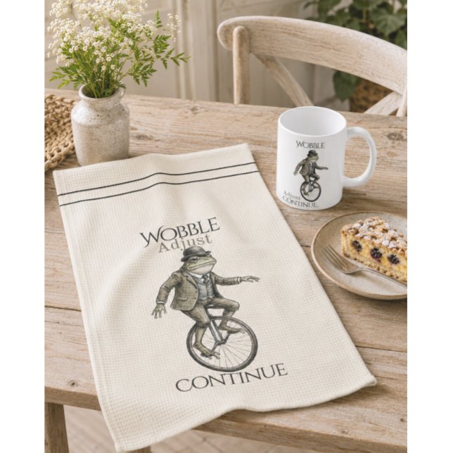 Wobble Adjust Continue Frog Kitchen Towel (Creator Uploaded)