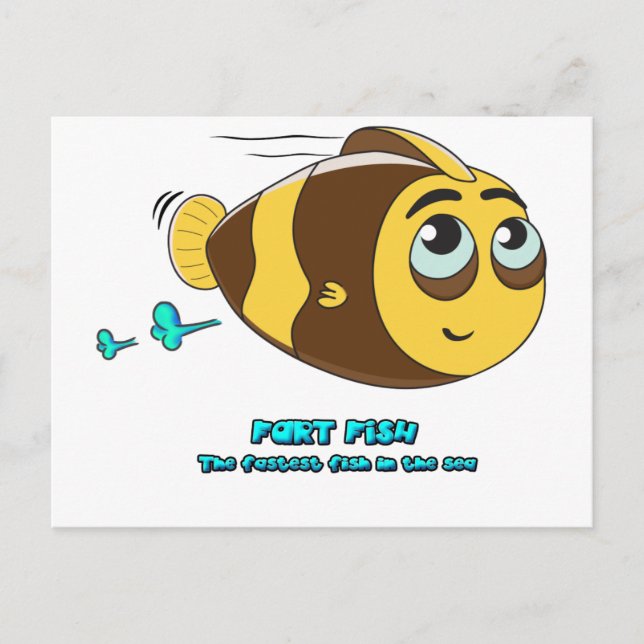 Wobblefin Fart Fish Postcard (Front)