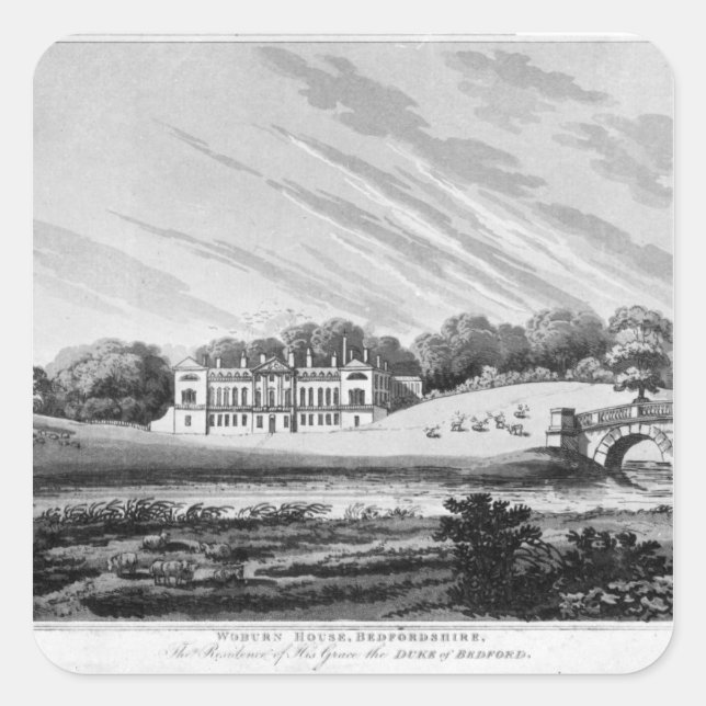 Woburn Abbey, Bedfordshire Square Sticker (Front)