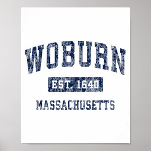Woburn Machusetts Ma Vintage Established Premium T Poster