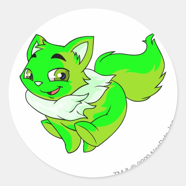 Wocky Glowing Classic Round Sticker (Front)