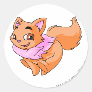 Wocky Orange Classic Round Sticker