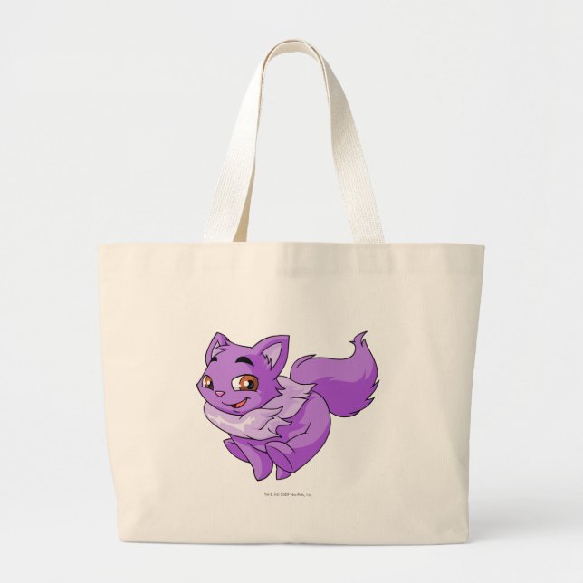 Wocky Purple Large Tote Bag (Front)