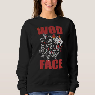 Wod Face Bodyweight Weightlifting Bodybuilding Fit Sweatshirt