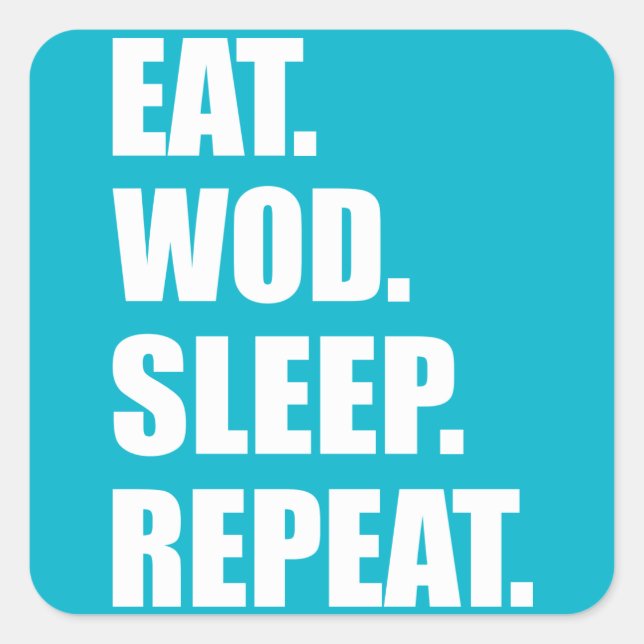 WOD Motivation Square Sticker (Front)