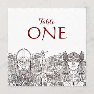 Woden & Fríge Individual Table Numbers