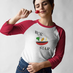 Wok Star Veggie Chef Funny T-Shirt