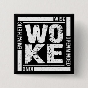 Woke 15 Cm Square Badge