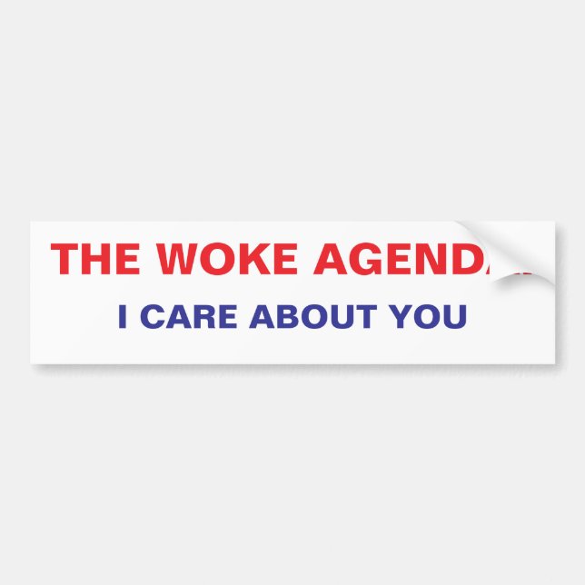 WOKE AGENDA BUMPER STICKER (Front)