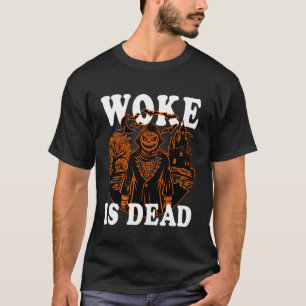 Woke is Dead Halloween Scarecrow Costume for Men W T-Shirt
