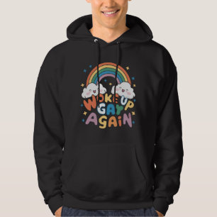 Woke Up Gay Again LGBT Pride Month Groovy Hoodie