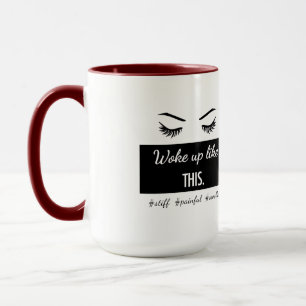 Woke Up Like This eyelashes mug in 5 colours