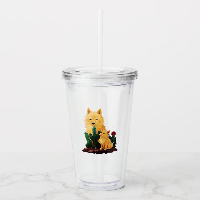 Wolf26: Acrylic Tumbler (Front)
