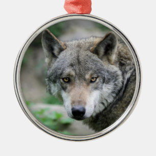 Wolf_011 Metal Tree Decoration