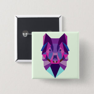 Wolf 15 Cm Square Badge