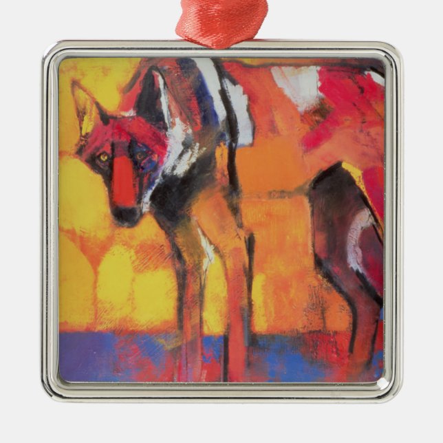 Wolf 1996 metal ornament (Front)