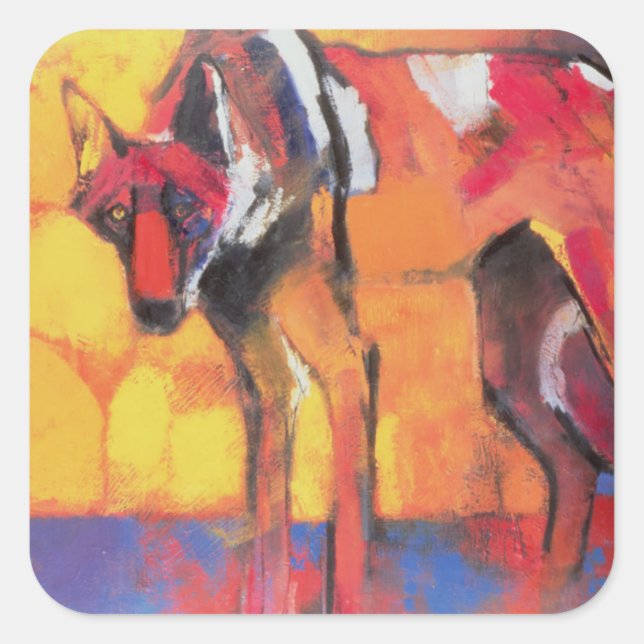 Wolf 1996 square sticker (Front)