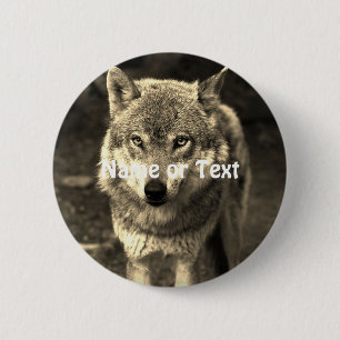 Wolf 215 6 cm round badge