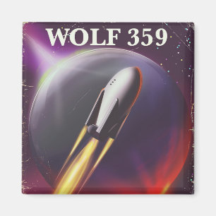 Wolf 359 "for an Adventure" Space travel poster Magnet