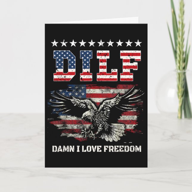 Wolf 4th Of July American Flag Howling Wolves Unde Card (Front)