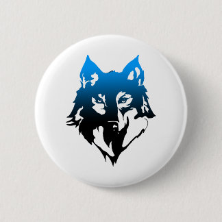 wolf 6 cm round badge