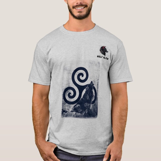 Wolf Alpha Shirt, Gray T-Shirt (Front)