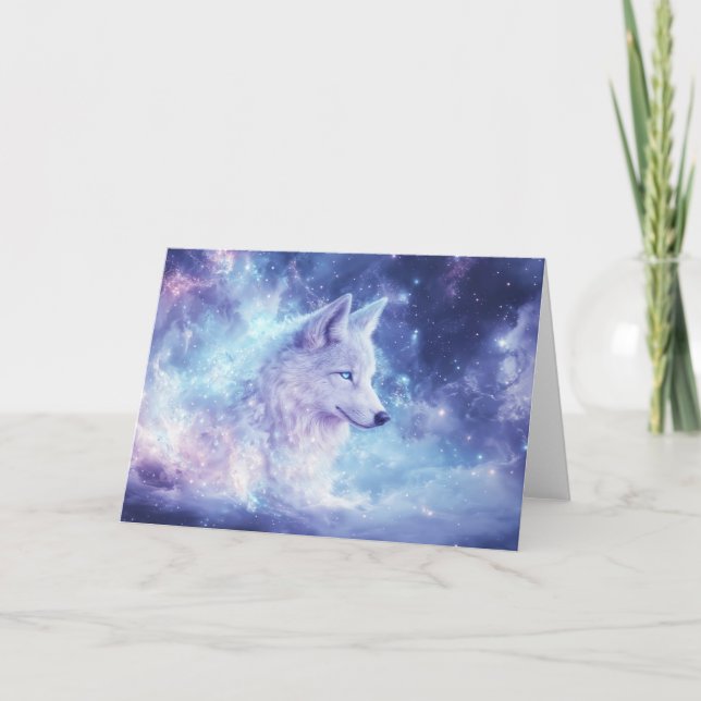 Wolf Amidst the Galaxy of Stars Card (Front)