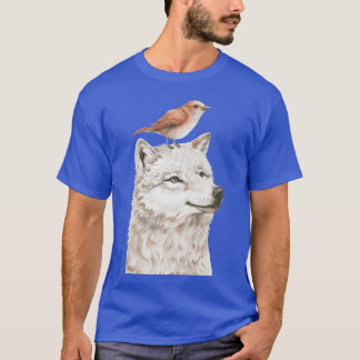 Wolf and Bird funny T-Shirt