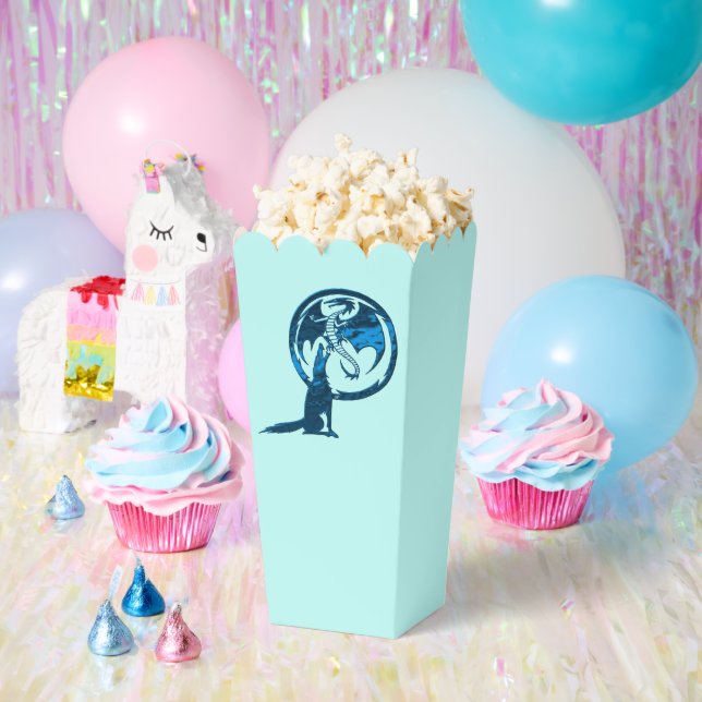 Wolf and Dragon Blue blue popcorn boxes (Party)