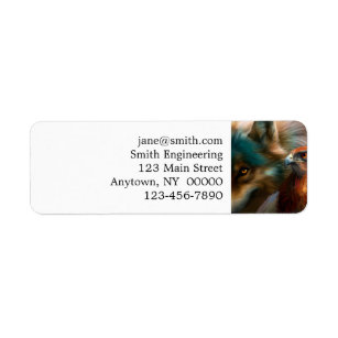 Wolf and eagle painting return address label
