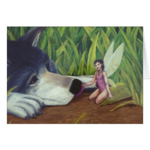 "Wolf and Fairy" card by Nathan James