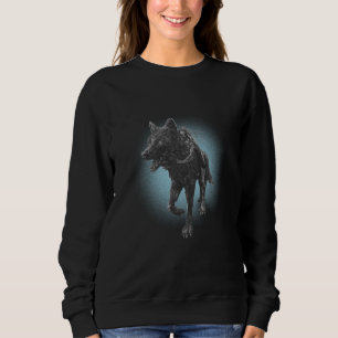 Wolf and girl painting cute sweatshirt