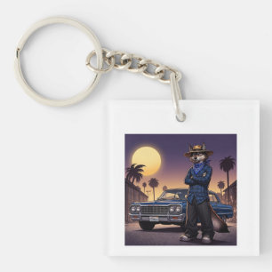 Wolf And Lowrider Key Ring
