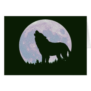 wolf and moon