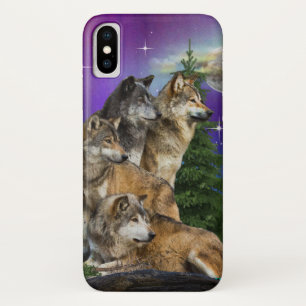 Wolf and Moon iPhone X Case