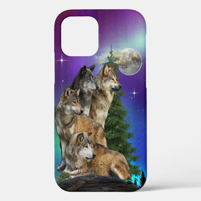 Wolf and moon Case-Mate iPhone case (Back)