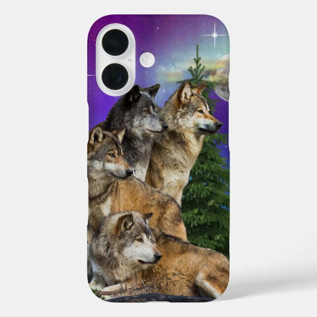 Wolf and Moon Case-Mate iPhone Case (Back)