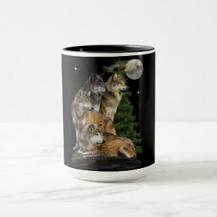 Wolf and Moon Mug
