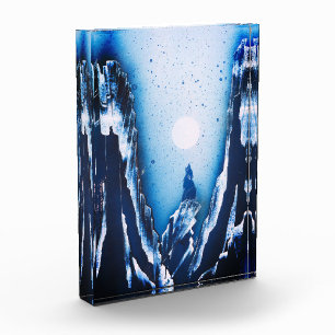 Wolf and Moon Photo Block
