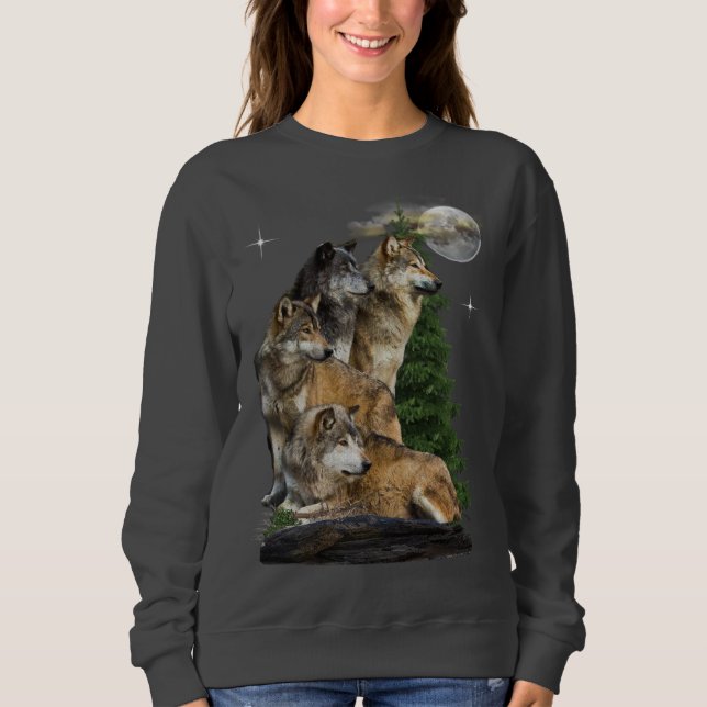 Wolf and Moon Sweatshirt (Front)