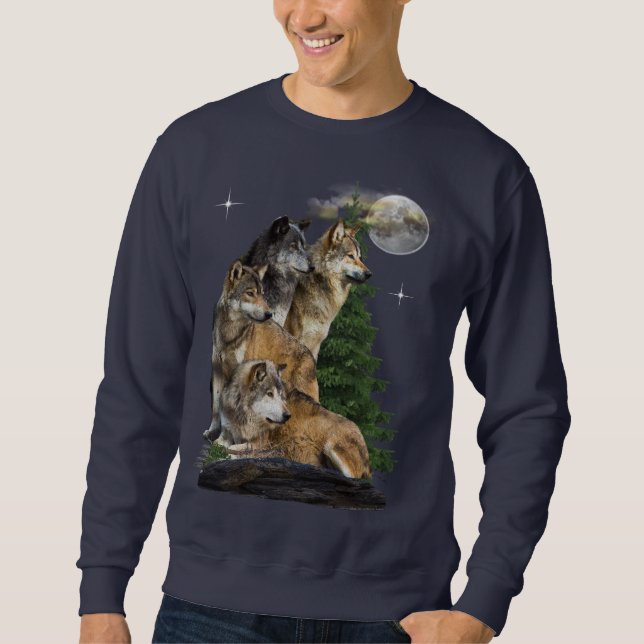 Wolf and Moon Sweatshirt (Front)